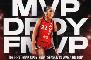 ?大满贯！阿贾-威尔逊同年DPOY+MVP+FMVP?WNBA历史第一人