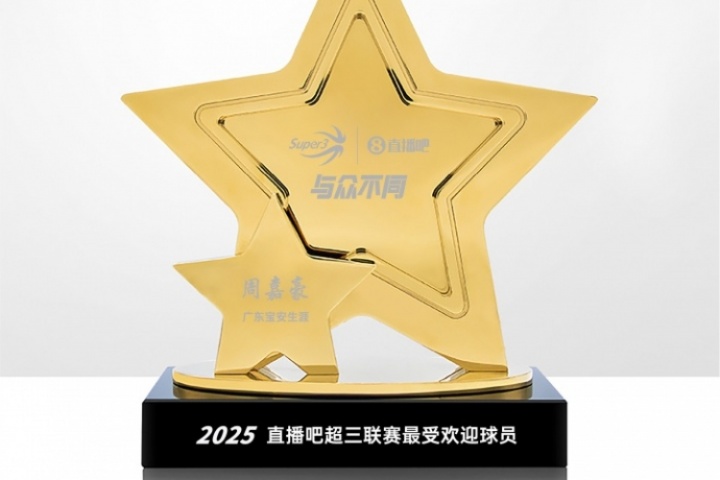 2025直播吧 x 超三联赛『最受欢迎球员』周嘉豪成功当选??