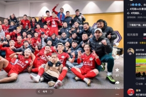 河南队门将王国明社媒庆祝2-0击败亚泰：喜提3分，差点感冒了?