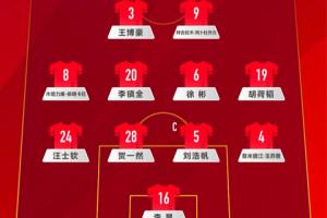 U22国足vs韩国官方阵型:442,汪士钦左后卫,拜合拉木中锋
