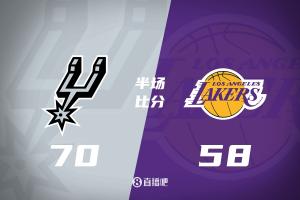 半场战报-湖人落后马刺12分 东契奇24分 詹姆斯12+8 凯尔登13+6