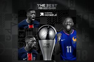 FIFA最佳得票:登贝莱大幅领先,亚马尔姆总分列二三,萨拉赫第六