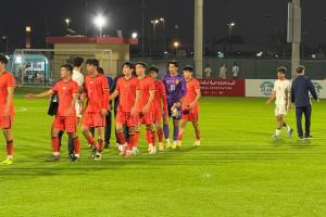 亚洲杯前最后的热身!U23国足0-1不敌伊朗队,自家后卫打入乌龙球