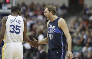 ?杜兰特超越诺维茨基荣升NBA历史得分榜第6 ！下一位将追乔丹