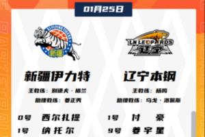 新疆VS辽宁大名单:赵继伟因伤缺席 付豪&姜宇星在列 阿不都出战