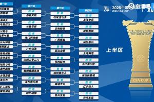 2026年足协杯抽签:广州豹若胜出将战国安,中超球队第4轮登场