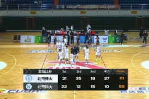 ?CUBAL-北京师大52分狂胜北京科大 赵愉涵20+6 曹博怡9+7