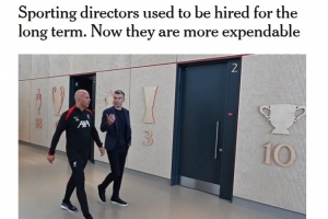 TA:利物浦总监休斯传闻将加盟新月,足坛高管任职短期化时代到来