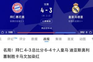 最终3-4出局!阿斯:次回合战拜仁,皇马开出每人50万欧赢球奖金